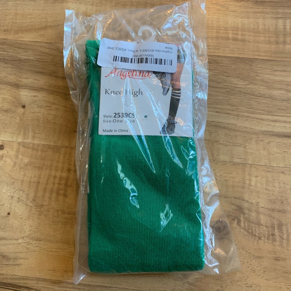 Green knee high socks